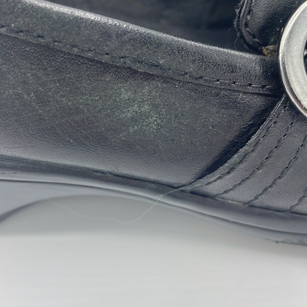 Clark’s Black Leather Buckle Loafers - Picture 3 of 9